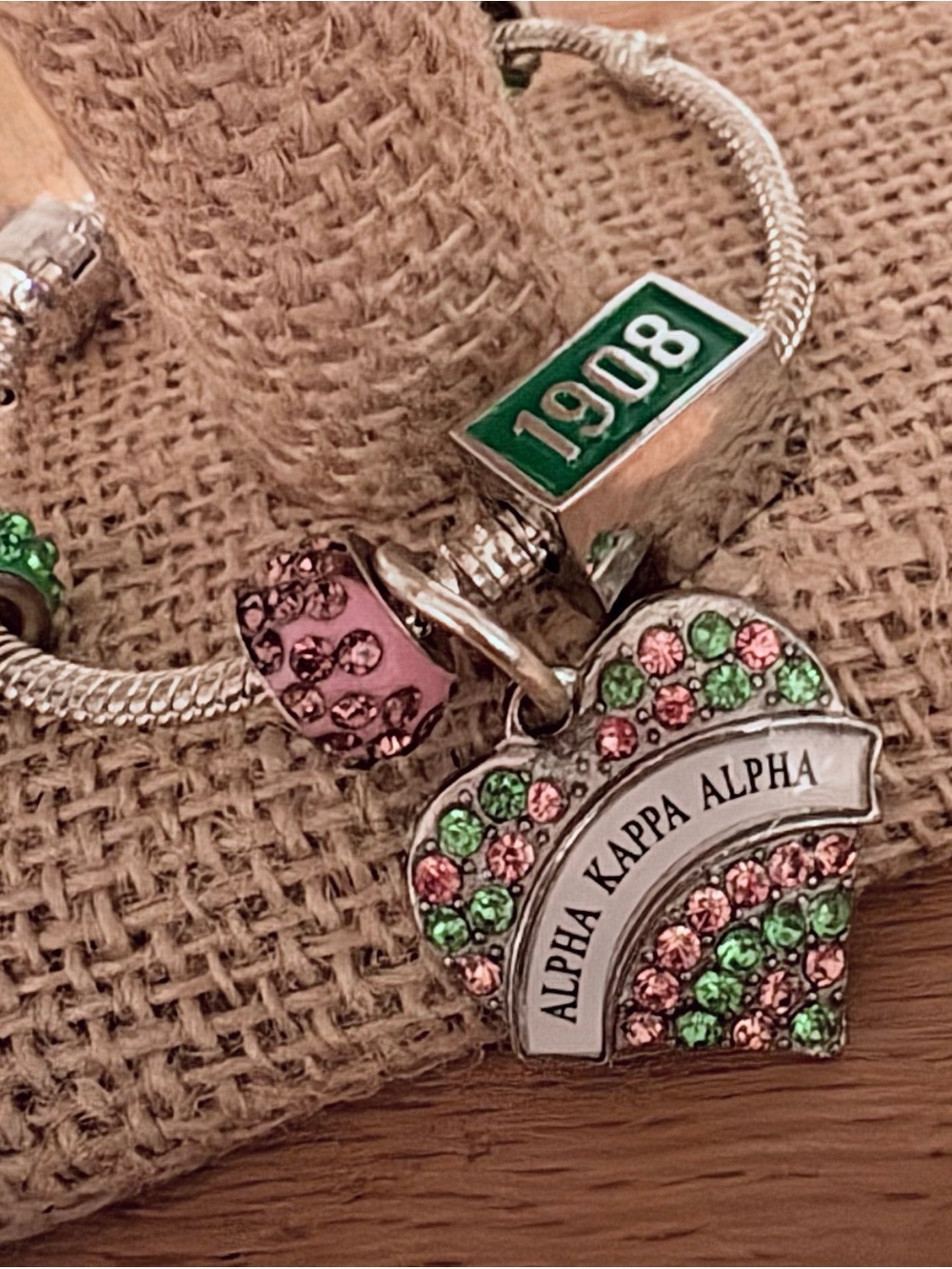 AkA Sorority Charm Bracelet - Picture 4 of 5